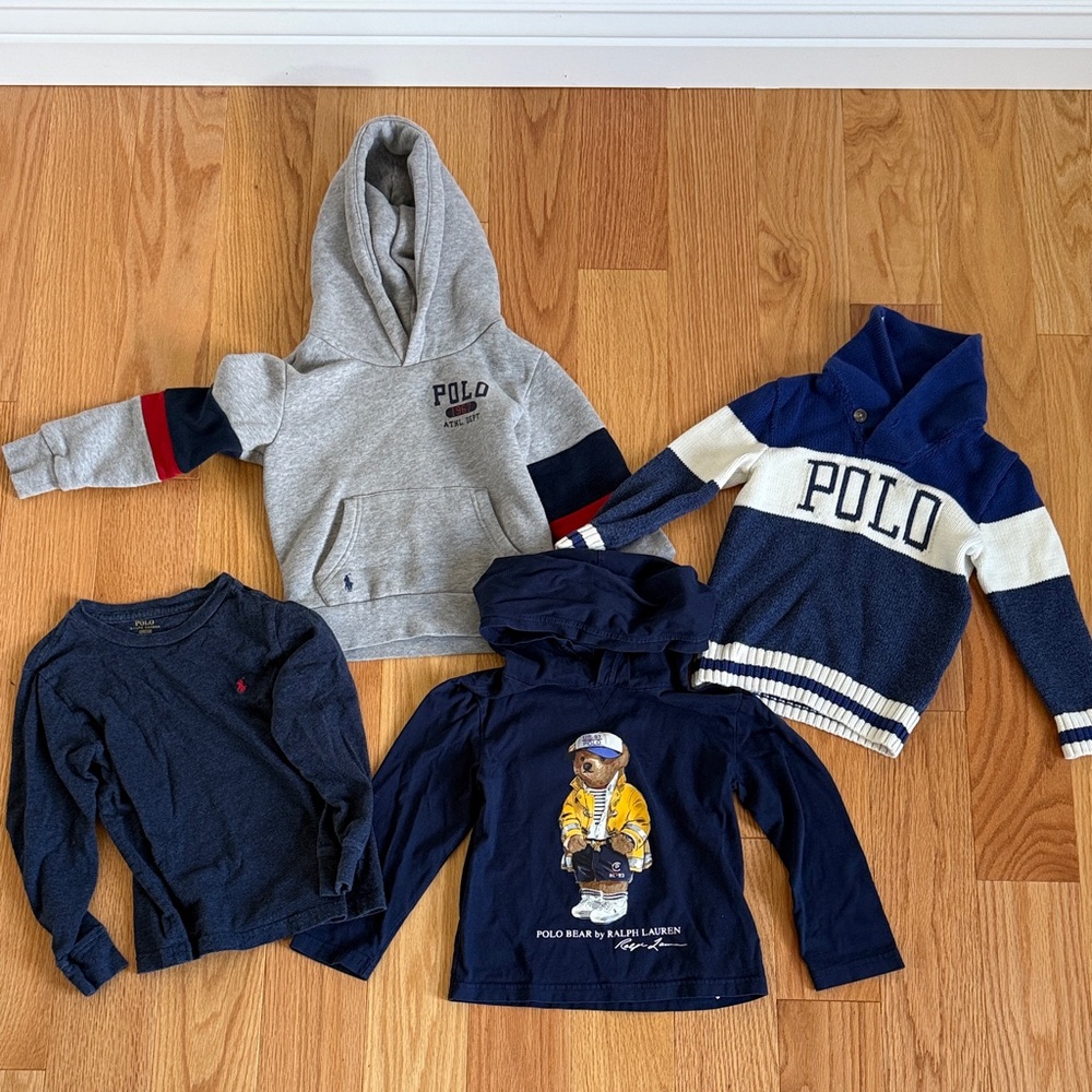 Polo by Ralph Lauren Kids' Gray and Navy Hoodie and Sweater Collection